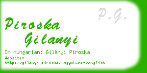 piroska gilanyi business card
